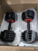 Tumblers, nesting table, bed set, dumbbells