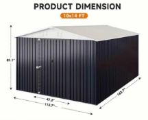 Metal storage shed