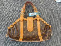 authentic Louis Vuitton theda Handbag Monogram Canvas