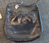 authentic Hermes Trim 31 bag in blue leather