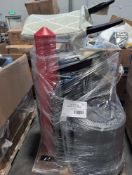 Pole protector, chair, coffee table, garbage can, folding table, varmint trap and more