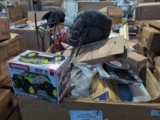 Remote control car, cups, pillows, washroom equipment, teachings for Starbucks, fabrics book, home d