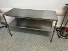 Stainless Steel Rolling Table, 5 ft. long