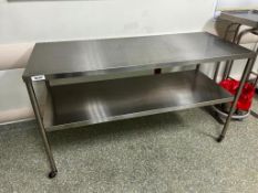 Stainless Steel Rolling Table, 5 ft. long