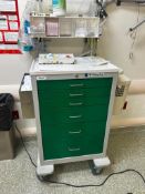 Waterloo Rolling Lockable Anesthesia Cart w/ Contents