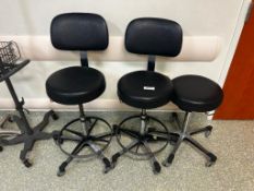 2 Rolling Chairs and Stool