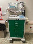 Waterloo Rolling Lockable Anesthesia Cart w/ Contents