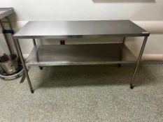 Stainless Steel Rolling Table, 5 ft. long