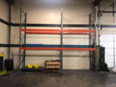 Interlake Warehouse Pallet Racking (2 sections) 18ft 9in L x 4ft W x 16ft H