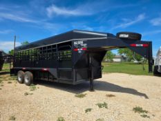2023 Big Bend 20FT Gooseneck Stock Trailer - Heavy-Duty Livestock Hauler with Steel Construction