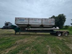 2013 Doyle Dry Fertilizer Tender Trailer - Kubota Diesel, 3 Stainless Compartments, Side Discharge