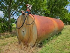 1,000 Gallon Horizontal Fuel Storage Tank with Pump - Farm or Construction Ready