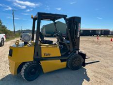 2014 Yale 3 stage 8500lbs lift solid tire forklift