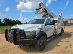2014 Dodge Ram 5500 4x4 Bucket Truck with Altec AT40M - 45FT Boom, Jib Winch and Utility Bed