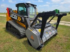 2022 JCB 3TS-8T Teleskid Loader with Telescopic Boom, DB84 Dirt Bucket and FAE Mulcher