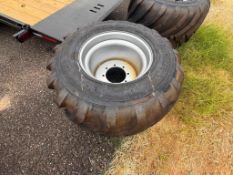 Pair of New 700/40-225 Alliance Tires with Rims