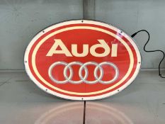 Oval Illuminated Garage Sign - Audi - NO RESERVE
