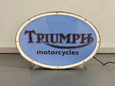 Oval Illuminated Garage Sign - Triumph - NO RESERVE