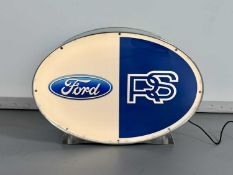 Oval Illuminated Garage Sign - Ford RS - NO RESERVE