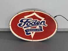 Oval Illuminated Garage Sign - Foden - NO RESERVE