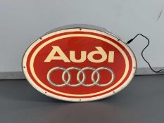 Oval Illuminated Garage Sign - Audi - NO RESERVE