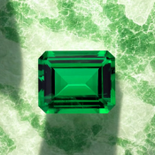 5.66ct Green Emerald, Emerald Cut