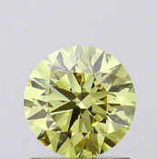 Round Brilliant Cut Diamond 1.04 Carat Fancy Vivid Yellow Colour VS2 Clarity EX EX EX - IGI Cert
