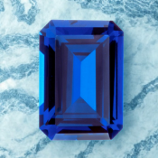 3.18ct Deep Blue Sapphire, Emerald Cut