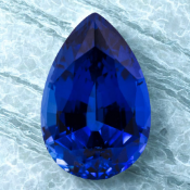 3.95ct Deep Blue Sapphire, Pear Cut