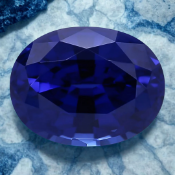 7.19ct Deep Blue Sapphire, Oval Cut