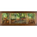 Léon Frederic (1856-1940) 'Triptych of the Sonian Forest' 