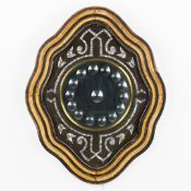 A Witch's Mirror, Mounted in a Wooden Frame, Finished with Mother-of-Pearl.