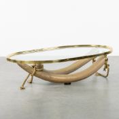 Italo Valenti (1912-1995) for Valenti, A Coffee Table with Faux Elephant Tusks. Spain, circa 1970.