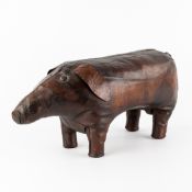 Dimitri Omersa (1927-1975) 'Pig', a leather ottoman, for Sarreid. Spain, circa 1960.