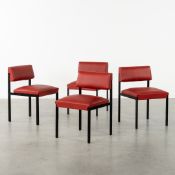 Pierre Guariche (1926-1995) Rudi model, Four Chairs, for Meurop.