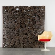 A Mid-Century Hardwood Room Divider. Circa 1970.
