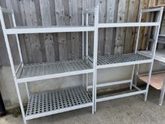 2 X SHELVING UNITS.