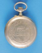 Ortega Anti-Magnetique, große Eisenbahner-Taschenuhr mit Kartuschen-Zifferblatt