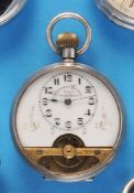 Hebdomas Patent 8 Days Swiss Made, Sterlingsilber-Taschenuhr