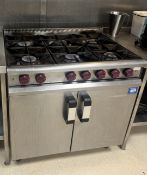 Masterchef Stainless Steel 6-Burner Double Door Commercial Gas Oven