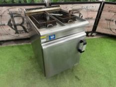 Enodis MC60MC5FTP-NG Stainless Steel Twin Basket Twin Tank Commercial Gas Fryer