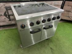 Lincat PHER01 Mobile Stainless Steel 6-Plate Double Door Commercial Electric Oven 400v Three Phase