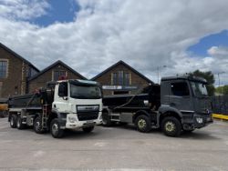 Unreserved Online Auction - 2023 DAF CF 8x4 Tipper Grab & 2021 Mercedes-Benz Acros 8x4 Tipper