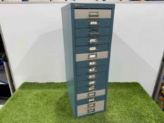 Bisley 15-Drawer Steel Cabinet 280 x 380 x 860mm