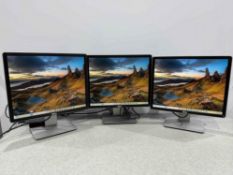 3no. Dell P1914Sf LCD Monitors 100-240v, With Power Supplies, Display Ports Not Included