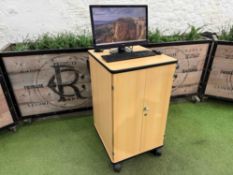 Multimedia Mobile AV Cabinet, With IT Setup Comprising; HP 260 G2 Micro PC Intel Core i5-6200U 8GB