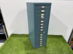 Bisley 15-Drawer Steel Cabinet 280 x 380 x 860mm