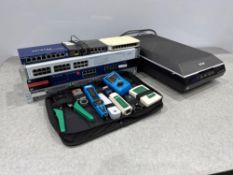 Quantity of Various IT Sundries Comprising; Switch’s, Cable Testing Kit & Scanner, Power Supply’s
