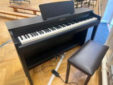 Yamaha Clavinova CLP-525 Digital Piano, With Power Supply & Stool