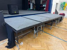 2no. Sico Steel Frame Timber Top Mobile Staging 2450 x 1830 x 600mm
